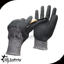 SRSAFETY 13G knitted liner coated pu on palm gloves cut resisitant glove